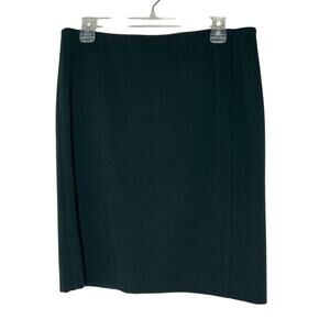 Akris Punto Size 8 Dark Green Pencil Skirt Minimalist Workwear Women's